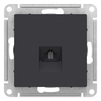 Розетка телефонная RJ11 механизм Schneider Electric AtlasDesign Карбон