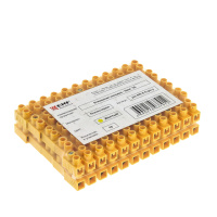 Колодка клеммная 35мм 80A полистирол желтая 10шт EKF PROxima