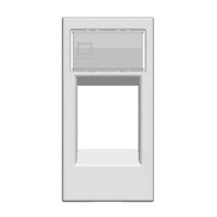 Накладка розетки телефонной/информационной 1-ой 1мод ABB NIE Zenit Белый N2118.1 BL