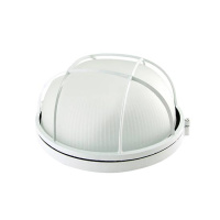 Светильник накладной, круг с решеткой 254х240х117мм, 100W, Е27, IP54 / белый TDM НПБ
