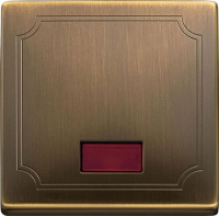 Клавиша 1-ая с окошком для линзы Merten System Design Античная латунь