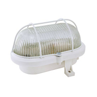 Светильник накладной, овал с решеткой 183х123х113мм, 60W, Е27, IP54 / белый TDM НБП 02-60-019.01 "Евро"