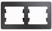 Рамка 2-постовая горизонтальная Systeme Electric Glossa Графит