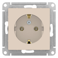 Розетка с заземлением 16A механизм Schneider Electric AtlasDesign Бежевый