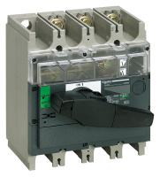 Выключатель-разъединитель, монтаж на плате 3P / с чёрной рукояткой Schneder Electrc nterpact NV160