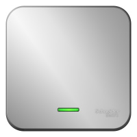 Выключатель 1-клавишный накладного монтажа (cхема 1) с подсветкой 10A 250B Systeme Electric Blanca Алюминий