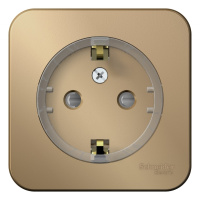 Розетка с заземлением со шторками накладного монтажа с изолирующей пластиной 16A 250В Systeme Electric Blanca Титан