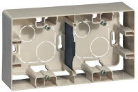 Коробка для накладного монтажа 2 поста Legrand Etika Cлоновая кость