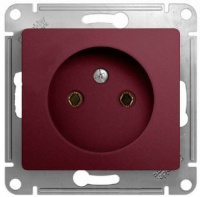 Розетка без заземления 16A 250В механизм Systeme Electric Glossa Баклажановый