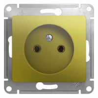 Розетка без заземления 16A 250В механизм Systeme Electric Glossa Фисташковый