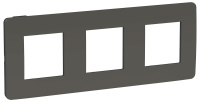 Рамка 3-постовая Schneider Electric Unica New Studio Color Дымчато-Серый/Антрацит