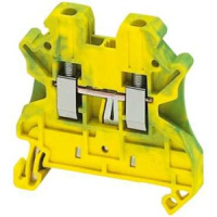 Колодка клеммная проходная винтовая 1P - 1x1 2.5мм / желто-зеленый Schneider Electric Linergy TR