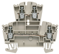 Клеммник проходной двухуровневая WDK 2.5 винт 2.5 мм.кв серый Weidmuller