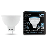 Лампа светодиодная GU5,3 150-265В 5Вт 4100К Gauss Лампа светодиодная GU5,3 150-265В 5Вт 4100К Gauss