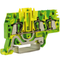 HTE.2/1+2(Ex), зажим для заземления, 1 ввод/2 вывода, 2,5 кв.мм желто-зеленый DKC