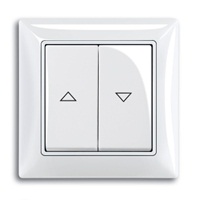 Выключатель жалюзийный 2-клавишный с фиксацией ABB BJB Basic55 Белый