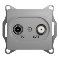 Розетка TV-SAT оконечная 1dB Systeme Electric Glossa Алюминий