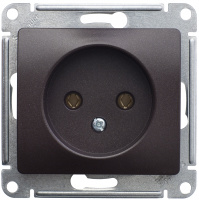 Розетка без заземления 16A механизм Systeme Electric Glossa Шоколад