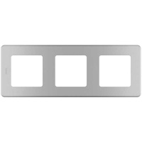 Рамка декоративная универсальная, 3 поста, Legrand Inspiria Алюминий