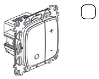 Светорегулятор кнопочный универсальный 5-400 Вт без нейтрали Legrand Valena Allure Белый