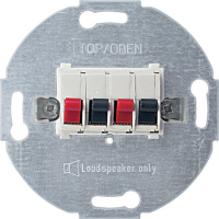 Механизм Розетка для громкоговорителей 2 поста Merten System M Белый