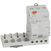 Дифференциальный блок DX3 - тип AC - 300 мА - 4П - 400 В~ - 63 А - 3 модуля Legrand