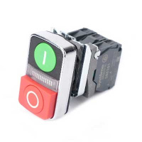 Systeme Electric Кнопка SB4 двойная в сборе модуль 22мм з"I"+сиг ламп+кр выст "О" металл 230ВАС 1НО+1НЗ