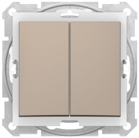 Выключатель 2-клавишный 10A IP44 Schneider Electric Sedna Титан