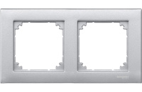 Рамка 2-постовая Merten System M M-Plan Алюминий