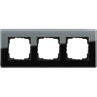 Рамка 3-постовая Gira Esprit Glass C Черное стекло