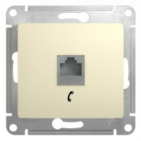 Розетка 1-ая телефонная RJ11 Systeme Electric Glossa Бежевый