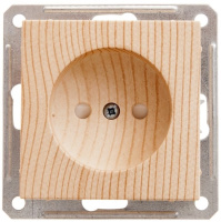 Розетка без заземления с защитными шторками Wessen 59 Сосна