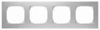 Рамка 4-постовая ABB NIE Sky Серебристый алюминий 8574 PL