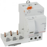 Дифференциальный блок DX3 - тип AC - 300 мА - 3П - 400 В~ - 63 А - 3 модуля Legrand