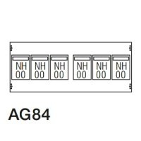 Пластрон 300x750мм с проемом для 6 разъединителей NH00 ABB