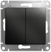 Переключатель 2-клавишный (схема 6) 10AX механизм Systeme Electric Glossa Антрацит