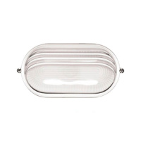 Светильник накладной, овал 109х212х100мм, с ресничкой, 60W, Е27, IP54 белый IEK НПП1407