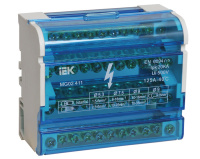 Шина N ноль в корпусе кросс-модуль на DIN-рейку 4х11групп: 7х5.3+2х7.5+2x9мм 125A IEK