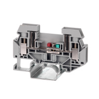 Клемма измерительная, винтовой зажим, 2 точки подключения, 6 кв.мм, серая DKC