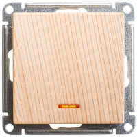 W59 1-клавишный Переключатель с подсв. 10АХ, механизм, сосна Schneider Electric