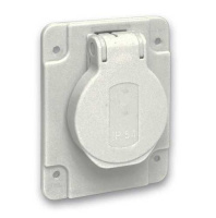 Розетка серая 10/16A 65х85мм IP54 винты сзади Schneider Electric