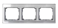 Рамка 3-постовая горизонтальная Jung SL 500 Серебро