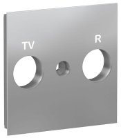 Лицевая панель TV/FM розетки Schneider Electric Unica New Алюминий