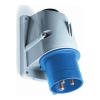 Вилка для монтажа на поверхность 216BS6, 16A, 2P+E, IP44, 6ч ABB