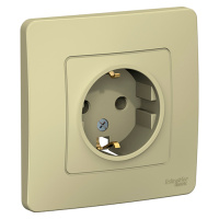 Blanca с/у Розетка с заземлением без шторок, 16А, 250В, бежевый Systeme Electric
