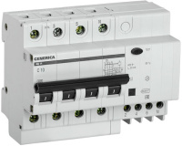 Дифференциальный автомат 4Р 10A (С) 4,5kA тип AC 30mA IEK GENERICA АД14