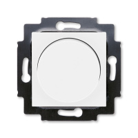Светорегулятор поворотно-нажимной 60-600 Вт R белый / ледяной ABB Levit