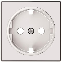 Накладка розетки с заземлением ABB Sky Альпийский белый 8588 BL
