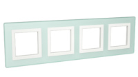 Рамка из натурального стекла, "Avanti", светло-зеленая, 8 модулей DKC