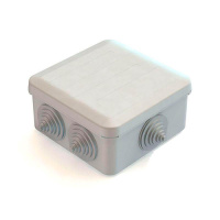 Коробка распаячная для наружнего монтажа с защелкивающейся крышкой, 6 гермовводов, 100х100х50мм, IP55 серая CHINT